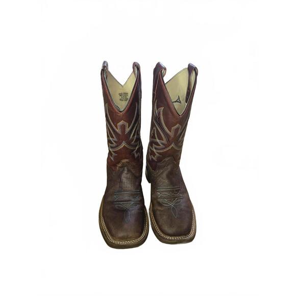 Other - Old West Brown Western Cowboy Boots with Embroidered Design Boys
